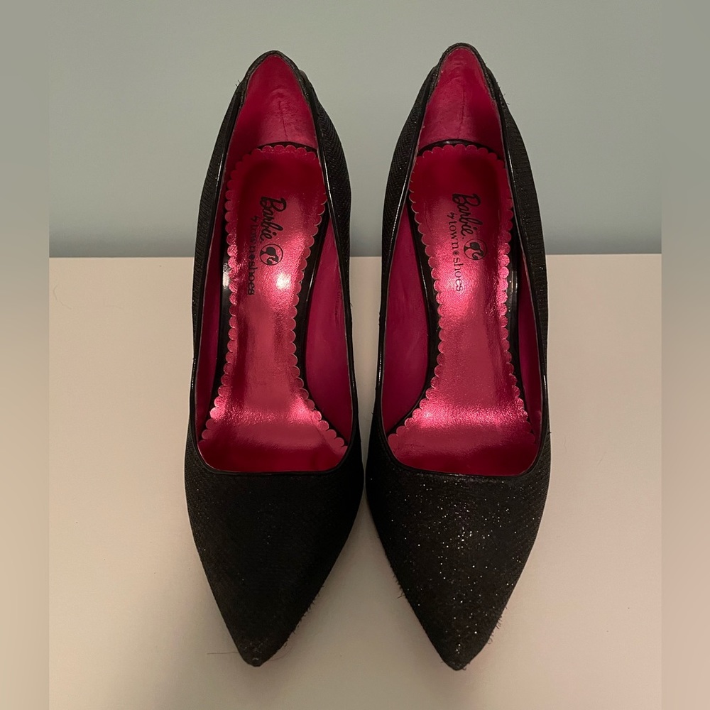 Black Sparkly Barbie Heels